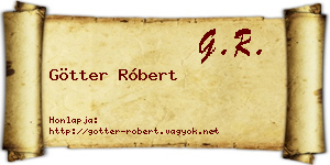 Götter Róbert névjegykártya